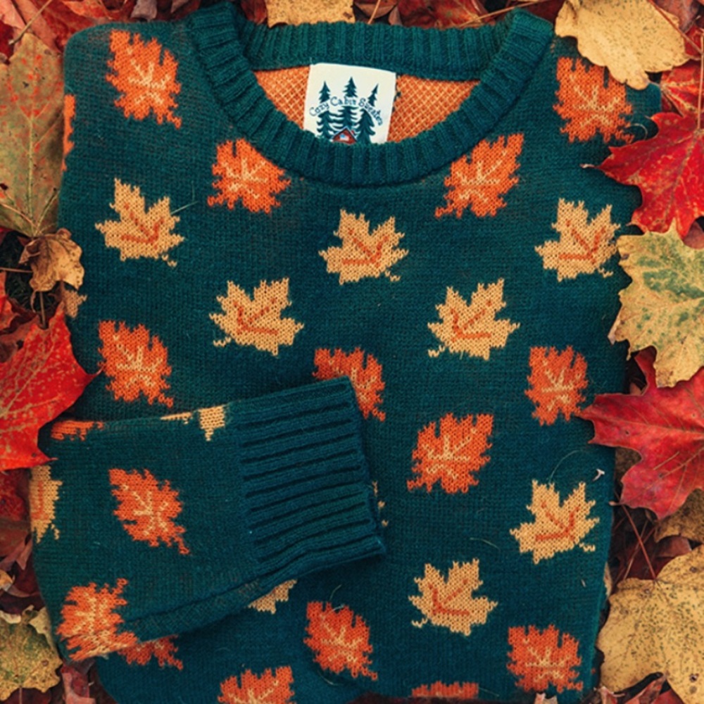 The Big Cozy Fall Leaf Sweater Kiel James Patrick